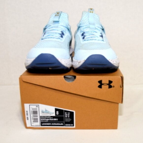 Under Armour Project Rock BSR 3 UA Blue Women Size 8 Cross Training 3026458-401. - Picture 2 of 11